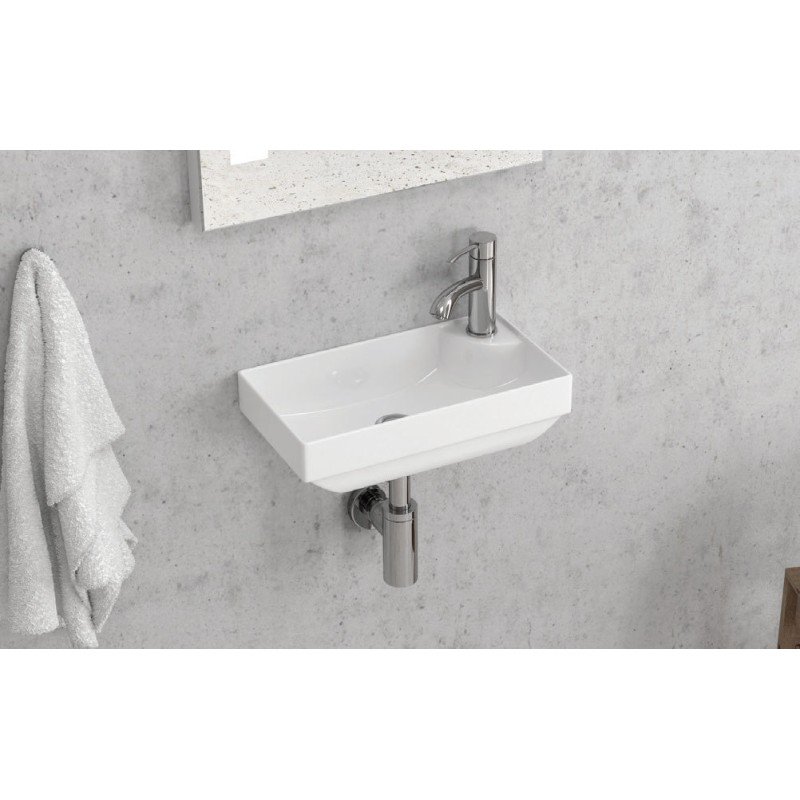 Karag Litos 2240 Επιτοίχιος Κρεμαστός Νιπτήρας Πορσελάνης 40x22x11cm Λευκός Karag Litos 2240 Επιτοίχιος Κρεμαστός Νιπτήρας Πορσελάνης 40x22x11cm Λευκός