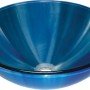Gloria Dia Glass 66-8306 Επικαθήμενος Νιπτήρας Γυάλινος 42x42x14.5cm Μπλε