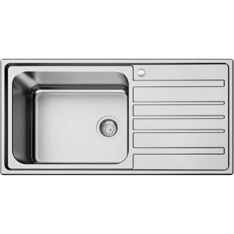 Karag BL 821 Ένθετος Νεροχύτης Inox Σατινέ Μ100xΠ50cm Ασημί