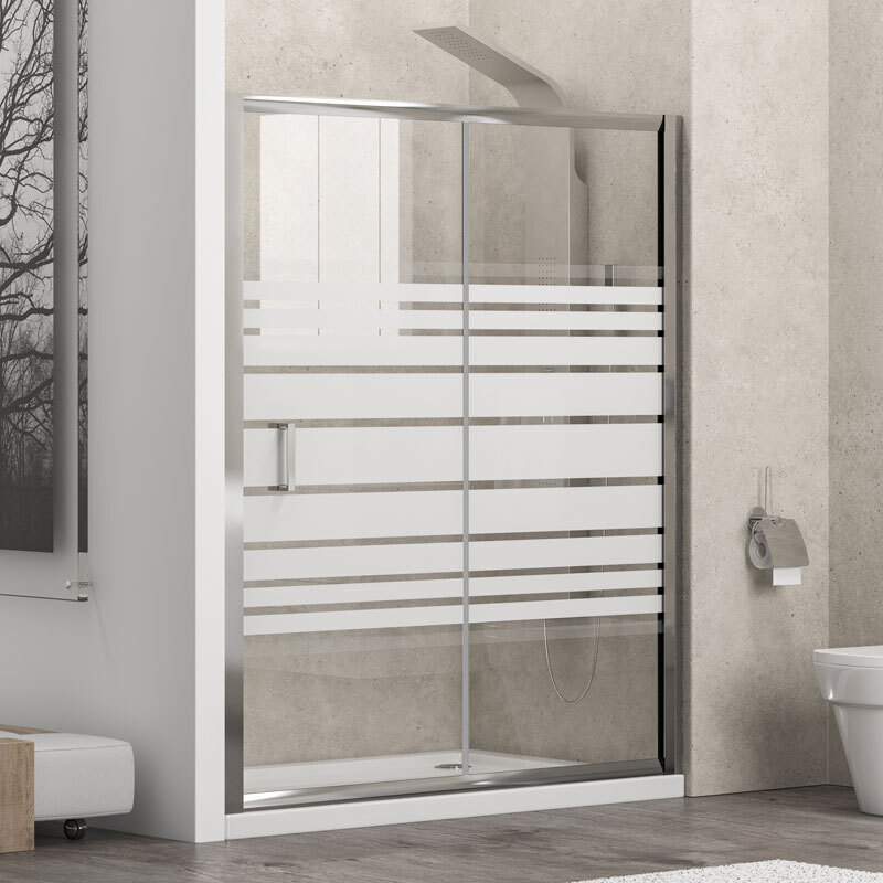 Karag New Flora 500 NFLS500120 Διαχωριστικό Ντουζιέρας με Συρόμενη Πόρτα 120x180cm Serigrafato