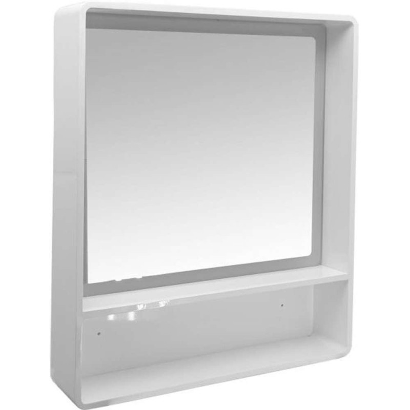 Gloria Magia 55-6030 Ορθογώνιος Καθρέπτης Μπάνιου Led από Πλαστικό με Ράφι 60x70cm Λευκός