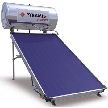 Pyramis Premium Ηλιακός Θερμοσίφωνας 160 λίτρων Glass Διπλής Ενέργειας με 2.3τ.μ. Συλλέκτη