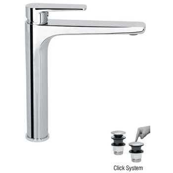 Viospiral Optima Plus 00-2508 Αναμεικτική Μπαταρία Νιπτήρα Ψηλή Ασημί