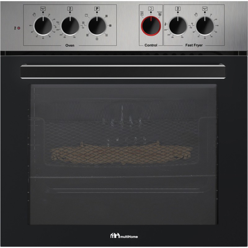 MultiHome MH-6095 IX 930-002-6095 Φούρνος κάτω Πάγκου 65lt χωρίς Εστίες Π59.5εκ. Inox