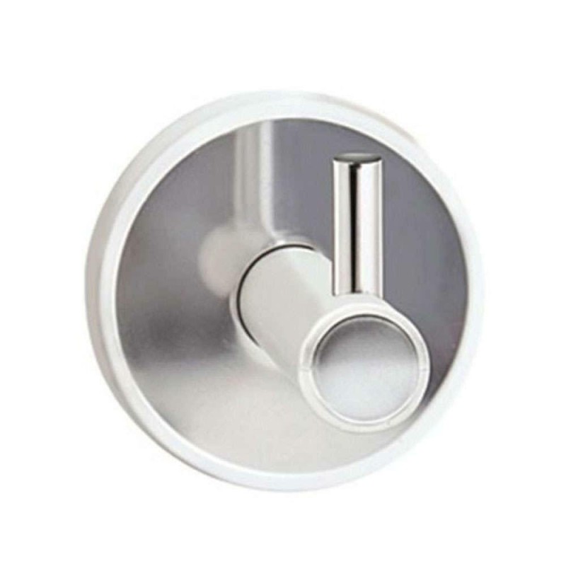 Karag 620999 Άγκιστρο Μπάνιου Μονό με Βίδες ​6x6cm Λευκό