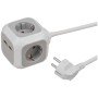 Brennenstuhl PowerCube 4 Θέσεων με 2 USB-A και Καλώδιο 1.4m Γκρι 1150100
