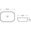 Karag LT2143-P Επικαθήμενος Νιπτήρας Πορσελάνης 60x39x14.5cm Λευκός