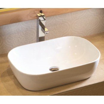 Karag LT2143-P Επικαθήμενος Νιπτήρας Πορσελάνης 60x39x14.5cm Λευκός