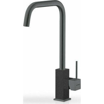 Pyramis Adelita PVD 090928201 Μπαταρία Κουζίνας Πάγκου Gun Metal & Pearl Black