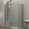 Karag New Flora 100 NFL10090110180 Καμπίνα Ντουζιέρας με Συρόμενη Πόρτα 90x110x180cm Clear Glass