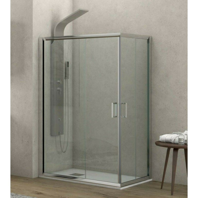 Karag New Flora 100 NFL10070120180 Καμπίνα Ντουζιέρας με Συρόμενη Πόρτα 70x120x180cm Clear Glass
