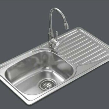 Karag BL 905 Ένθετος Νεροχύτης Inox Σατινέ Μ78xΠ43cm Ασημί