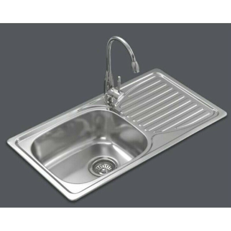 Karag BL 905 Ένθετος Νεροχύτης Inox Σατινέ Μ78xΠ43cm Ασημί