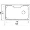 Karag BL 627 Ένθετος Νεροχύτης Inox Σατινέ Μ80xΠ50cm Ασημί