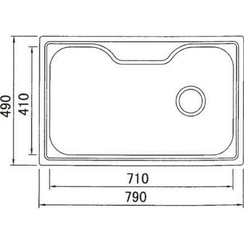 Karag BL 627 Ένθετος Νεροχύτης Inox Σατινέ Μ80xΠ50cm Ασημί