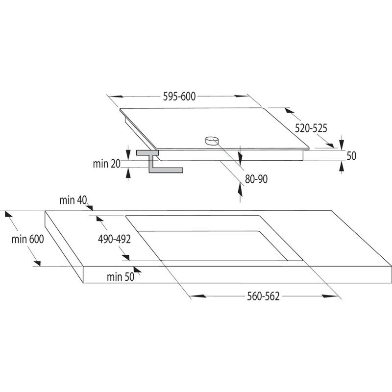 Gorenje EC642CLI Κεραμική Εστία Αυτόνομη Inox 59.5x51εκ.