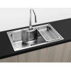 Karag BL 627 Ένθετος Νεροχύτης Inox Σατινέ Μ80xΠ50cm Ασημί