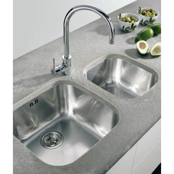 Pyramis Iris 1B Υποκαθήμενος Νεροχύτης Inox Σατινέ Μ32.2xΠ35.9cm Ασημί
