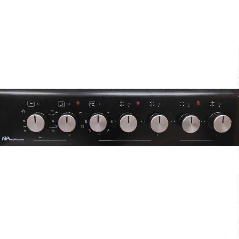 MultiHome MH-6149 930-002-6149 Κουζίνα 65lt με Εμαγιέ Εστίες Π60εκ. Μαύρη
