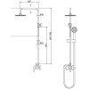Karag Artemis CF031M Ρυθμιζόμενη Στήλη Ντουζ με Μπαταρία 83-119cm Chrome