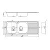 Karag BL 933 Ένθετος Νεροχύτης Inox Σατινέ Μ116xΠ50cm Ασημί