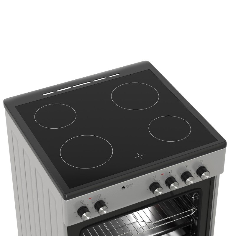 Thermogatz TGS CER600 S Κουζίνα 60lt με Κεραμικές Εστίες Π60εκ. Inox