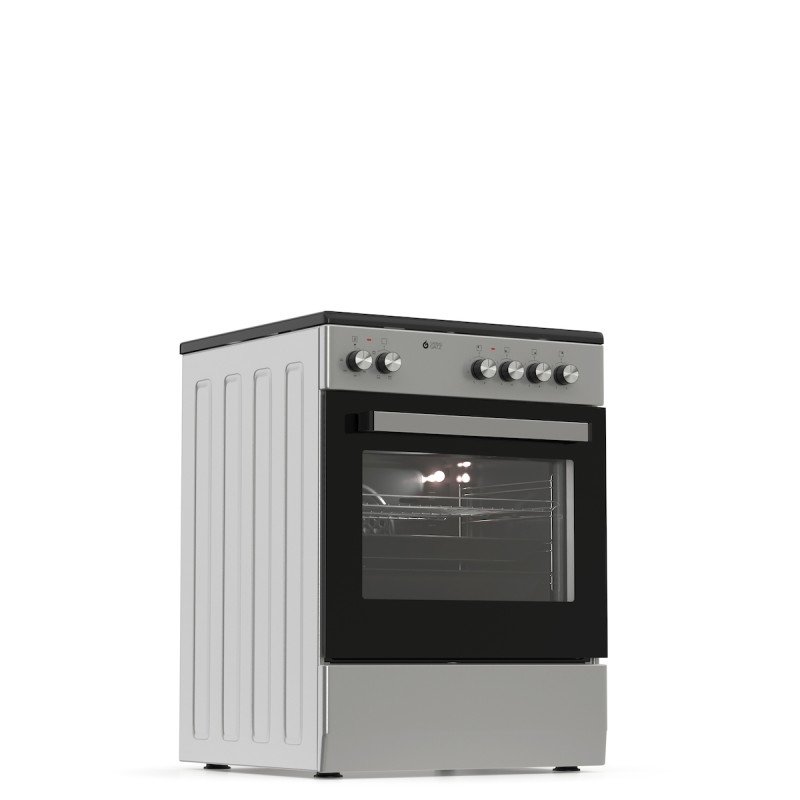 Thermogatz TGS CER600 S Κουζίνα 60lt με Κεραμικές Εστίες Π60εκ. Inox