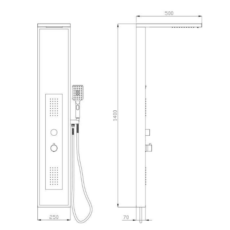 Karag S9237-4 Στήλη Υδρομασάζ 140cm