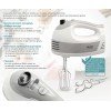 Bruno BRN-0110 Μίξερ Χειρός 500W Λευκό