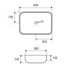 Karag LT2143-P Επικαθήμενος Νιπτήρας Πορσελάνης 60x39x14.5cm Λευκός