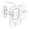 Powertech PT-1128 Βάση Τηλεόρασης Τοίχου με Βραχίονα έως 43
