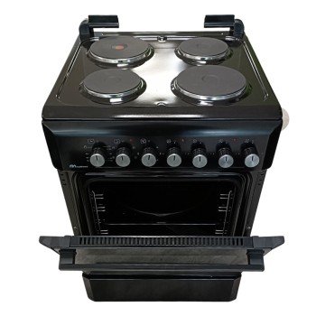 MultiHome MH-6149 930-002-6149 Κουζίνα 65lt με Εμαγιέ Εστίες Π60εκ. Μαύρη