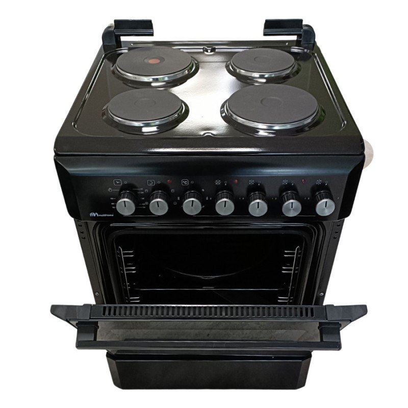 MultiHome MH-6149 930-002-6149 Κουζίνα 65lt με Εμαγιέ Εστίες Π60εκ. Μαύρη