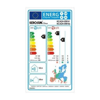 Kerosun KCA2409IV Κλιματιστικό Inverter 9000 BTU A++/A+++ με WiFi