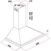 MultiHome 930-002-6652 Απορροφητήρας Καμινάδα 60cm Μαύρος