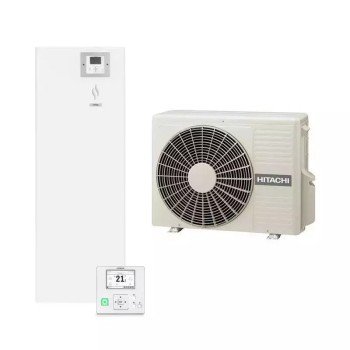 Hitachi Yutaki-S Combi RWD-3.0RW1E-220S/RAS-3WHVRP1 Αντλία Θερμότητας 7kW Μονοφασική 60°C Split