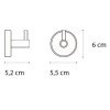 Karag 620999 Άγκιστρο Μπάνιου Μονό με Βίδες ​6x6cm Λευκό