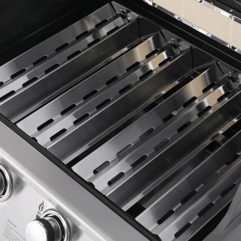 Thermogatz SEMI-PROF TGH-BI-M61 Ψησταριά Υγραερίου Σχάρας 71x62εκ. με 4 Εστίες 17.5kW
