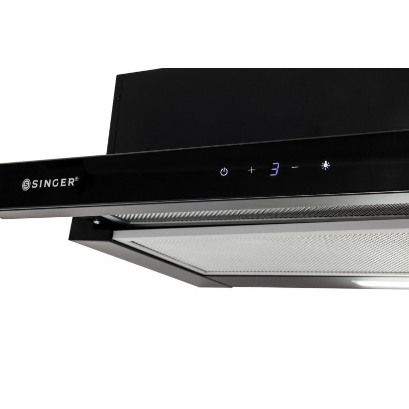Singer TELESCOPIC 601A Συρόμενος Απορροφητήρας 60cm Μαύρος