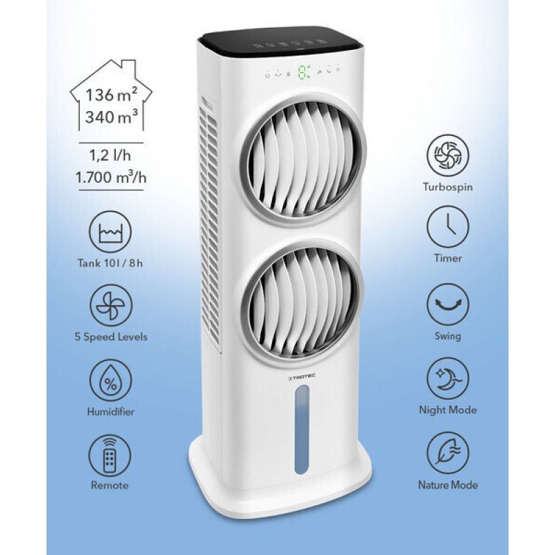 Trotec PAE 45 1210003018 Air Cooler 90W με Τηλεχειριστήριο