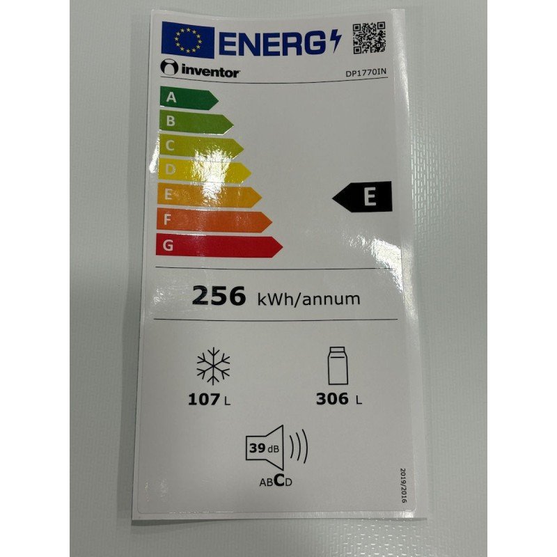 Inventor Ψυγείο Δίπορτο 413lt Total NoFrost Υ172.3xΠ70xΒ67εκ. Inox DP1770IN