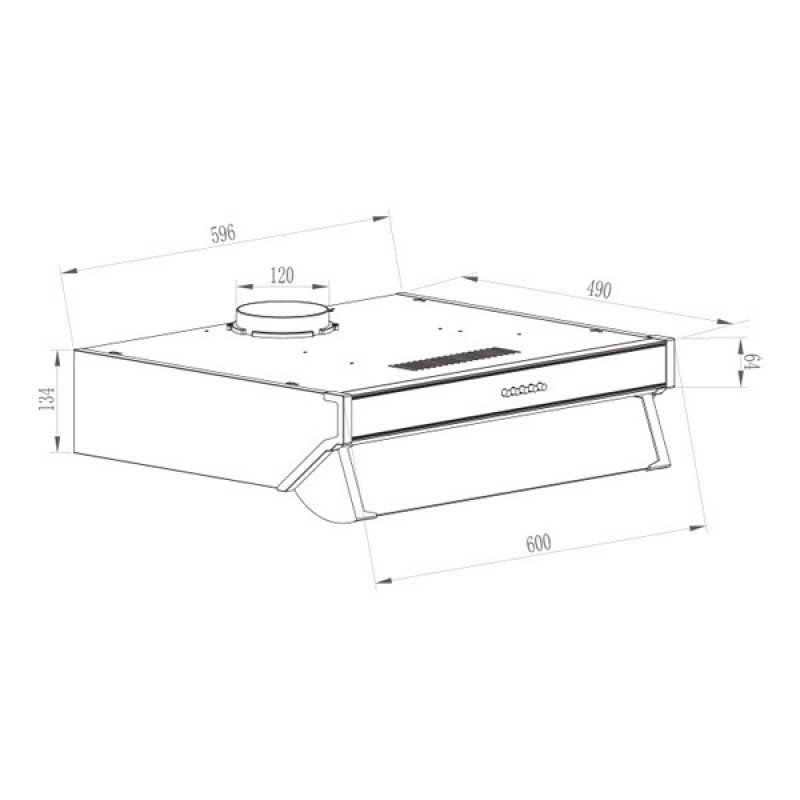 Gruppe Semplice 600 S-3057-A01-M29-600 Ελεύθερος Απορροφητήρας 60cm Λευκός