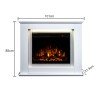 Hitense Athens De Lux Επιδαπέδιο Ηλεκτρικό Τζάκι 2000W 101x27.9cm Γκρι