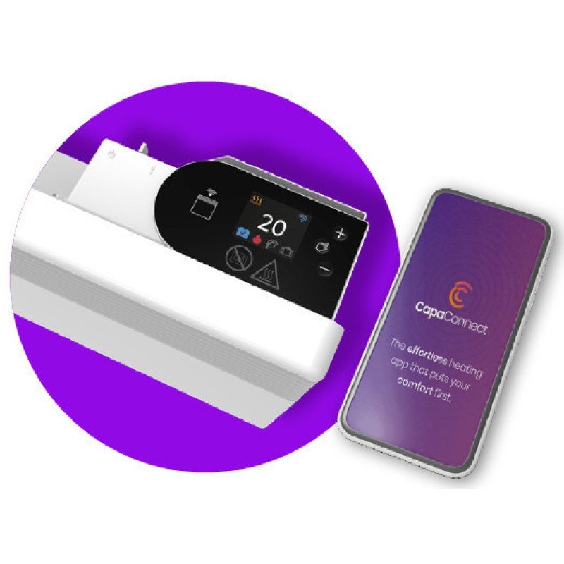 Intuis Tactic 40131500 Θερμοπομπός Τοίχου 1500W με Ηλεκτρονικό Θερμοστάτη και WiFi Λευκός