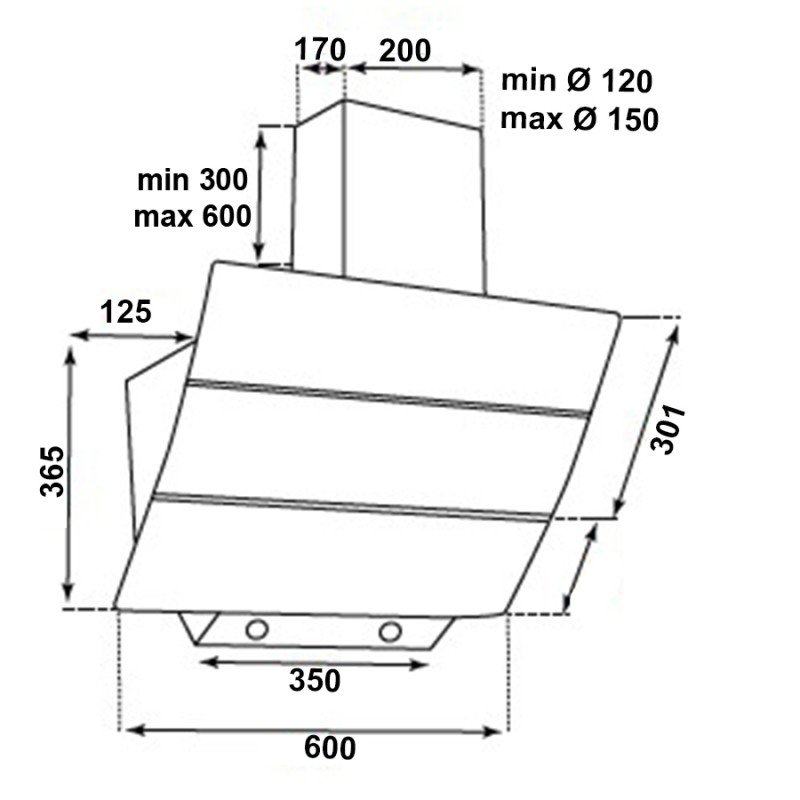 Silifo SF6611 Απορροφητήρας Καμινάδα 60cm Λευκός Silifo SF6611 Απορροφητήρας Καμινάδα 60cm Λευκός