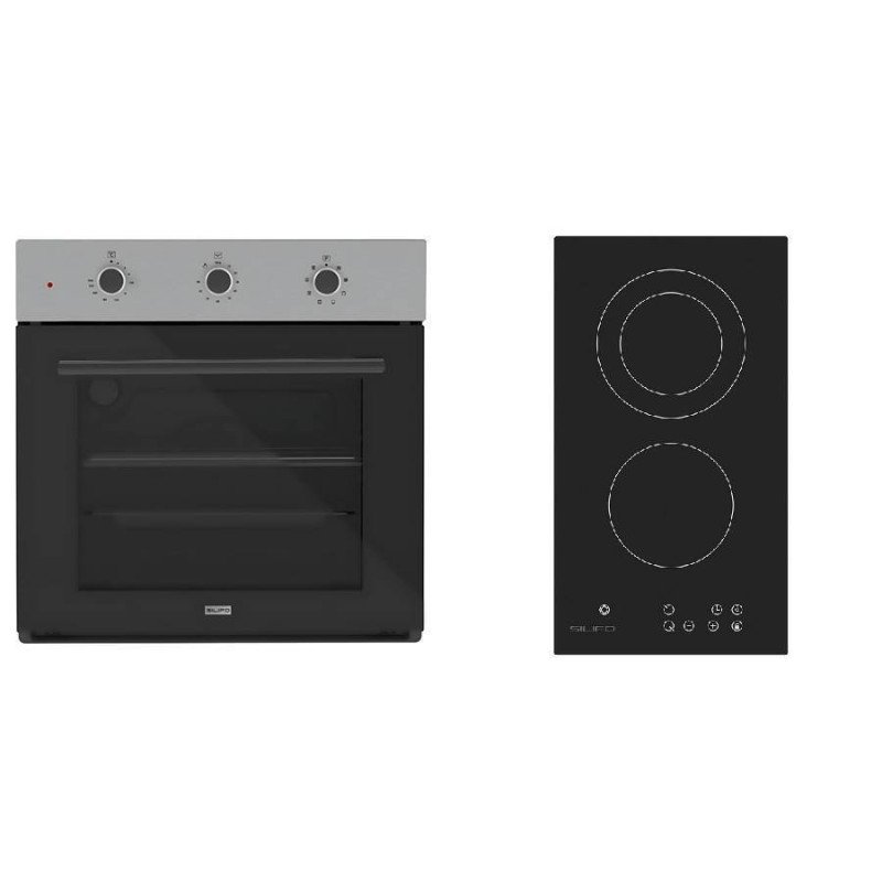 Silifo SF6008 + SF6100 Φούρνος άνω Πάγκου 50lt με Εστίες Υγραερίου & Ρεύματος Π59.5εκ. Inox