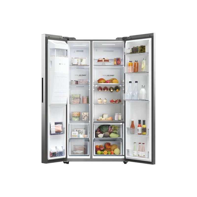Haier Ψυγείο Ντουλάπα 601lt Total NoFrost Υ177.5xΠ90.5xΒ72.6εκ. Inox HSW59F18EIMM Haier Ψυγείο Ντουλάπα 601lt Total NoFrost Υ177.5xΠ90.5xΒ72.6εκ. Inox HSW59F18EIMM