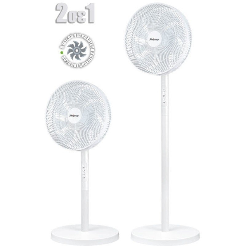 Primo Prsf-80604 800604 Ανεμιστήρας Ορθοστάτης 2 σε 1 60W Διαμέτρου 40.64cm