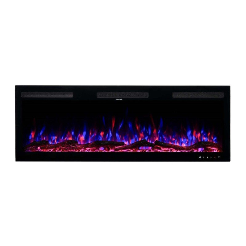 Hitense Επιτοίχιο Ηλεκτρικό Τζάκι 1600W 127x12.7cm Γκρι SUPERIOR-50