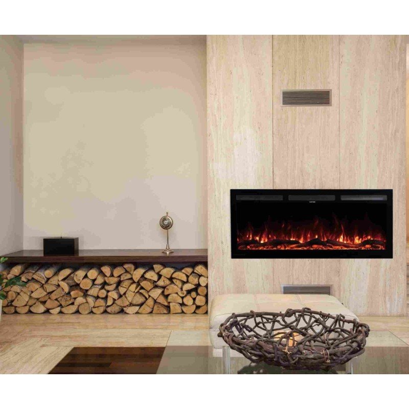 Hitense Επιτοίχιο Ηλεκτρικό Τζάκι 1600W 127x12.7cm Γκρι SUPERIOR-50